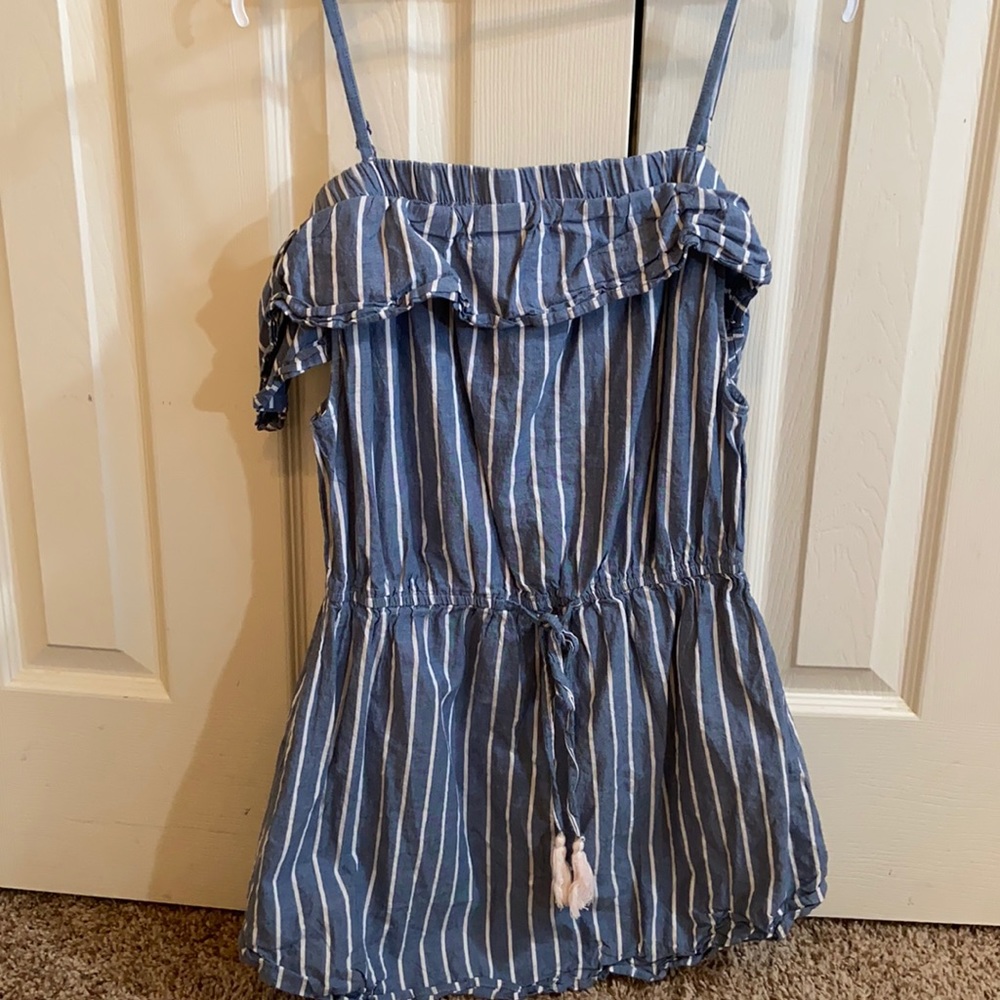 Blue striped dress